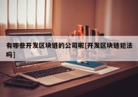 有哪些开发区块链的公司呢[开发区块链犯法吗]